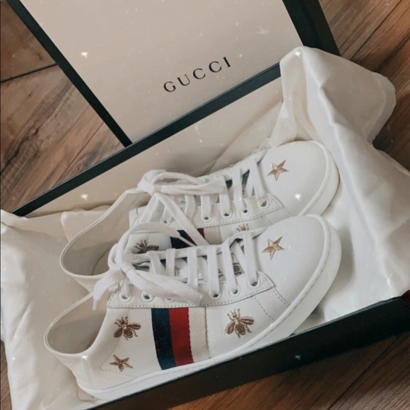 Gucci women’s ace sneakers. Summer shoe. 🐝⭐️ - Picture 2 of 7